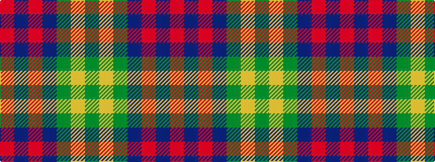 idealised woven sample of pattern GYGBRBR