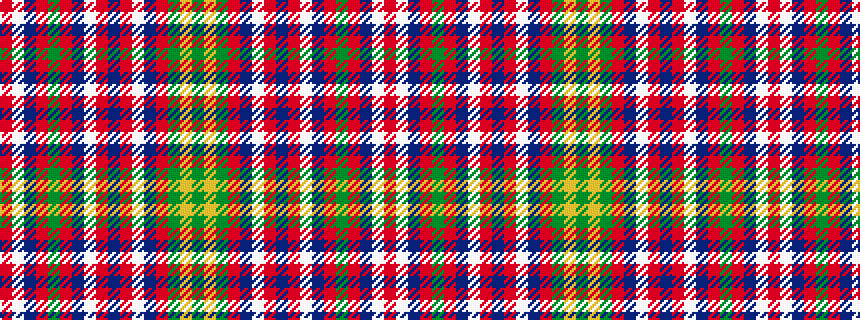 idealised woven sample of pattern GYGRBWRBRWBRGRBWR