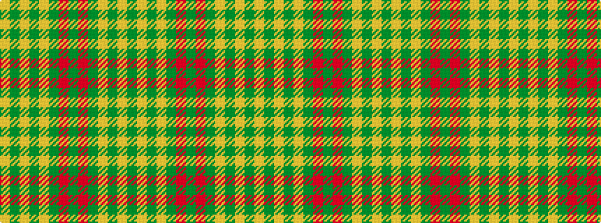 idealised woven sample of pattern GYGYGRGRGYGYGY