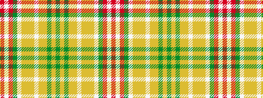 idealised woven sample of pattern GYGYYWYYYWGRWR