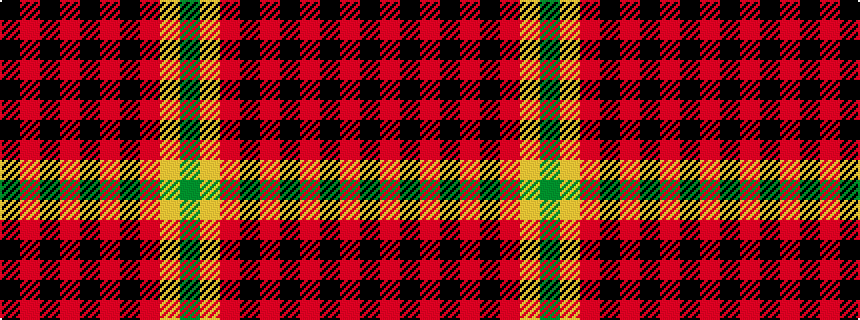 idealised woven sample of pattern GYRKRKRKRK