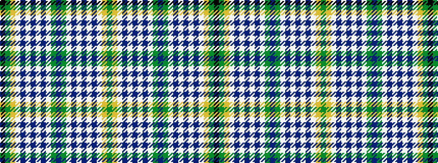 idealised woven sample of pattern GYWBWBWBWGBGWBWBWBWYGK