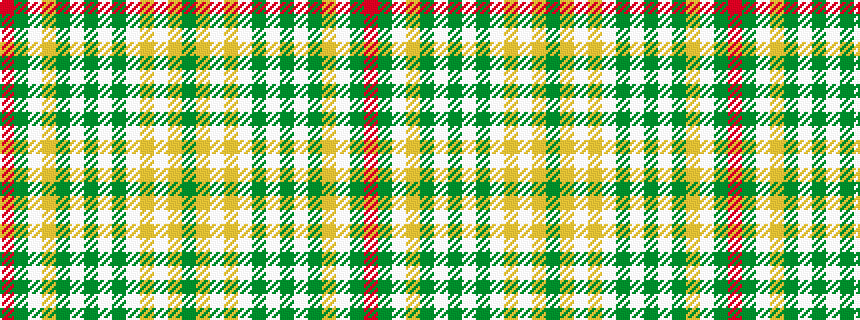 idealised woven sample of pattern GYWYWGWGWGYWGR