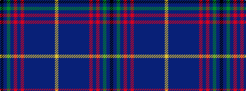 idealised woven sample of pattern KBGBRBRBBBBBBBBBY