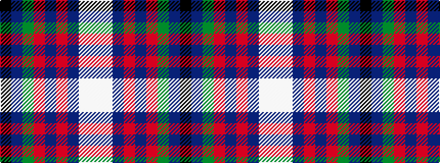 idealised woven sample of pattern KBGRBRBWW