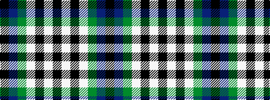 idealised woven sample of pattern KBGWKWK