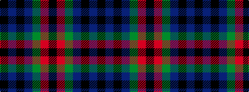 idealised woven sample of pattern KBKBGRK
