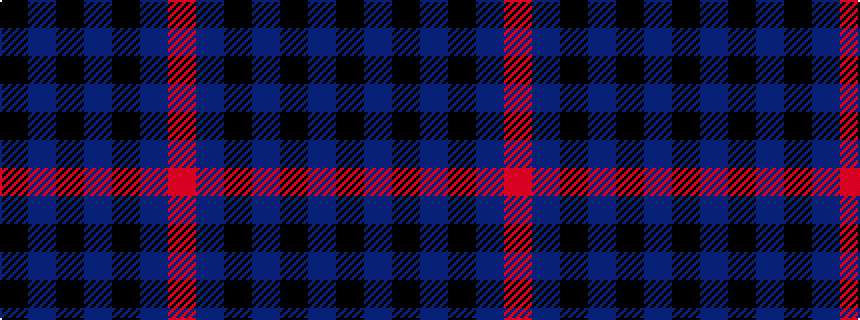 idealised woven sample of pattern KBKBKBR