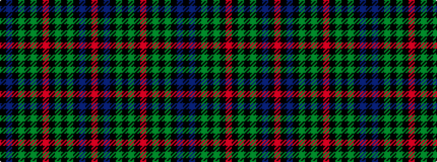 idealised woven sample of pattern KBKGKGKRKGKGKBKR