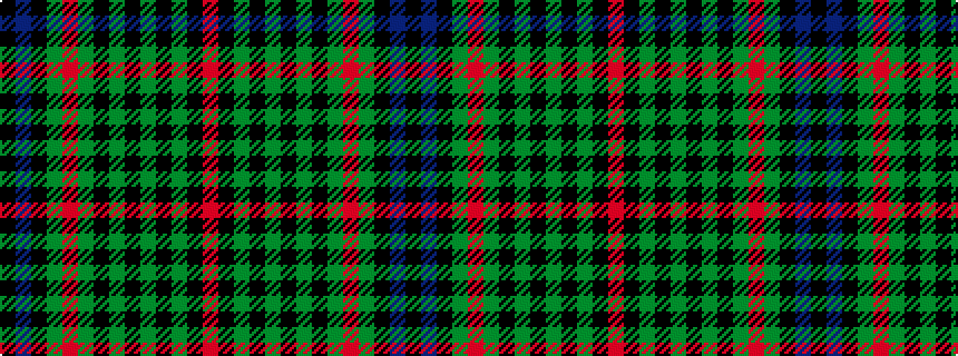 idealised woven sample of pattern KBKGRGKGKGKGKR