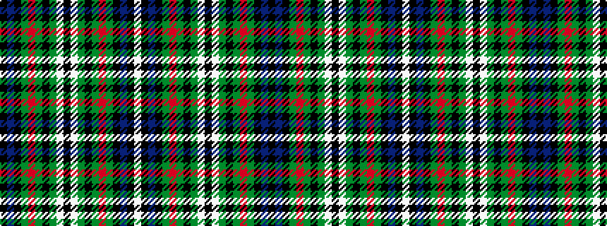 idealised woven sample of pattern KBKGRGKGWKWGKGRGKBKW
