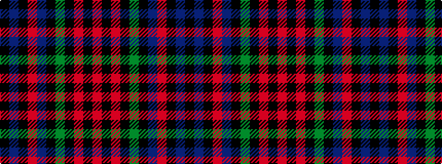 idealised woven sample of pattern KBKRBKGKRKR