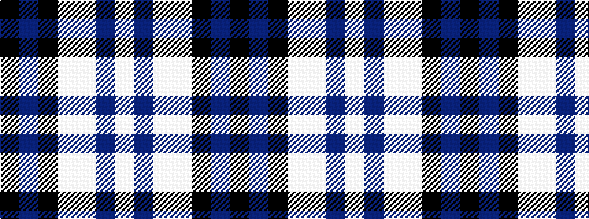 idealised woven sample of pattern KBKWWBW