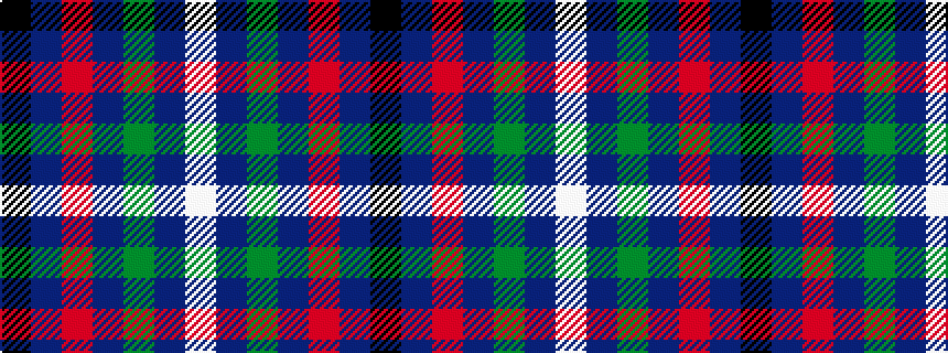 idealised woven sample of pattern KBRBGBW