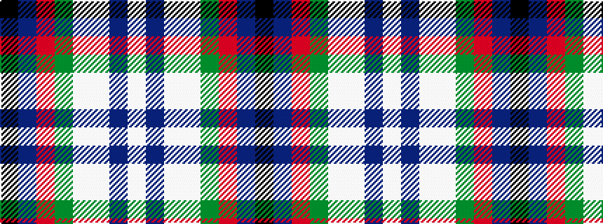 idealised woven sample of pattern KBRGWWBW
