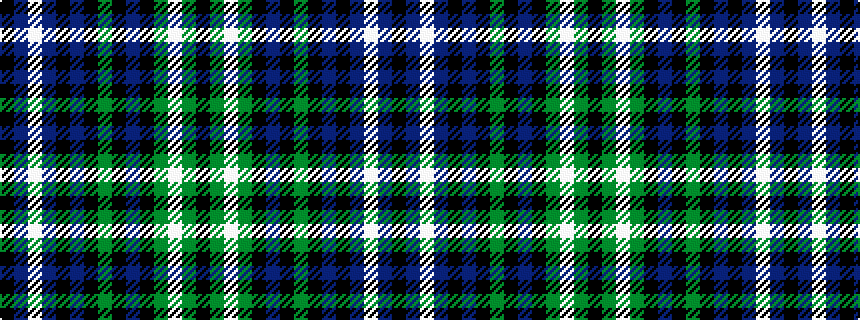 idealised woven sample of pattern KBWBKBKGKBKGWGK