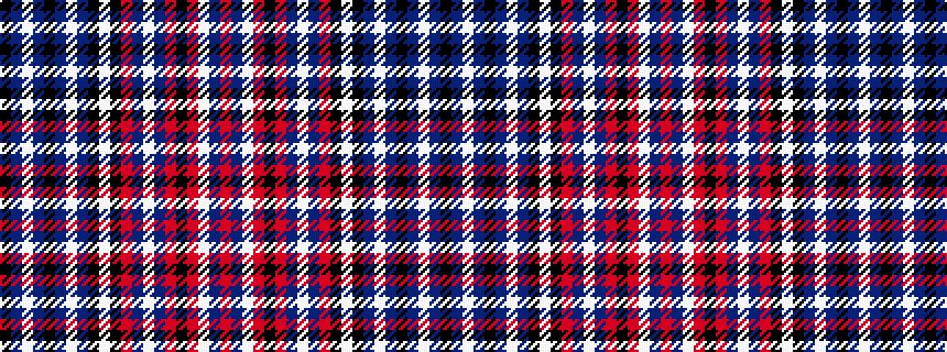 idealised woven sample of pattern KBWBKBWBKWKRBWBRKRWBR
