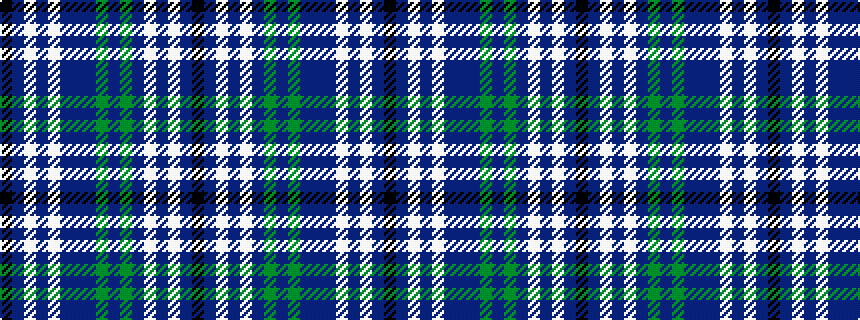 idealised woven sample of pattern KBWBWBBBGBGBWBWBK