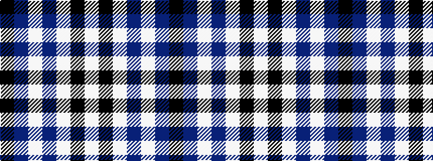 idealised woven sample of pattern KBWBWKW