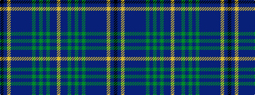 idealised woven sample of pattern KBYBBBBBBGBGBGBBY