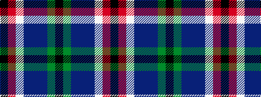idealised woven sample of pattern KGBBBWRK