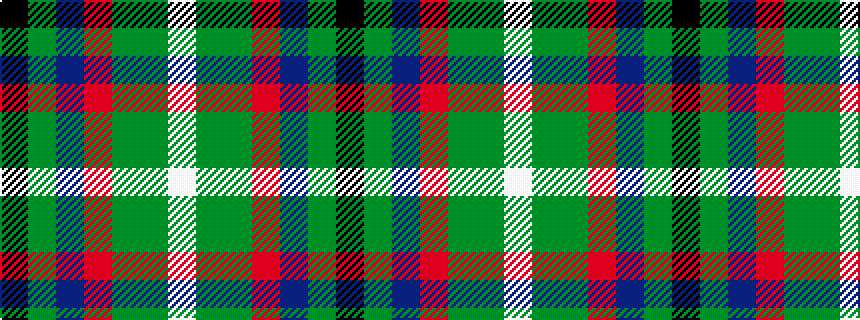 idealised woven sample of pattern KGBRGGW
