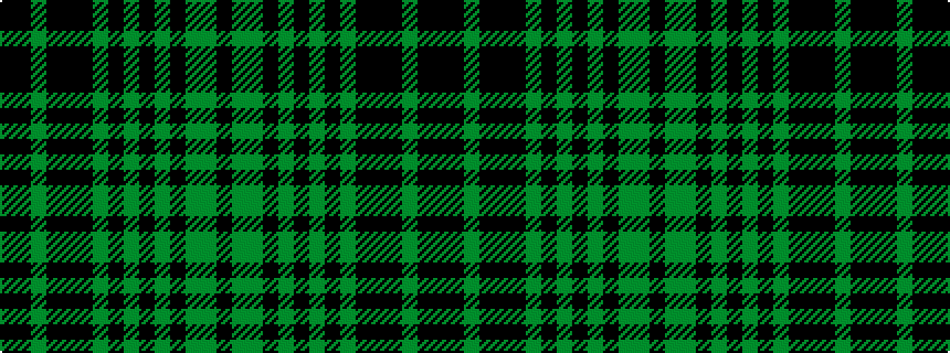 idealised woven sample of pattern KGGKGKGKGKKKGKK
