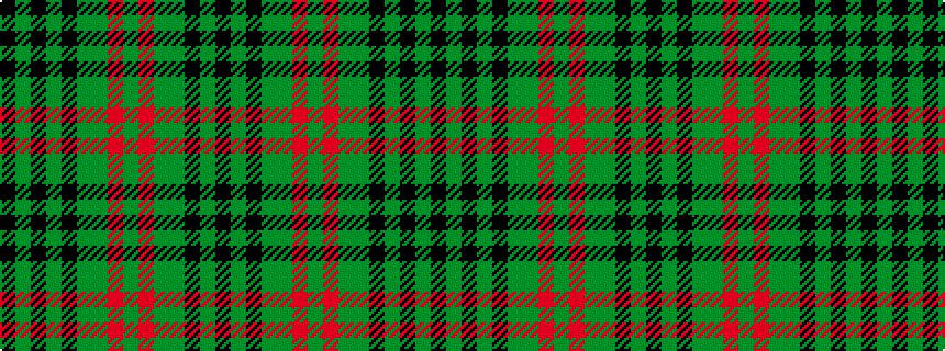idealised woven sample of pattern KGKGGRGRGGKGKGK