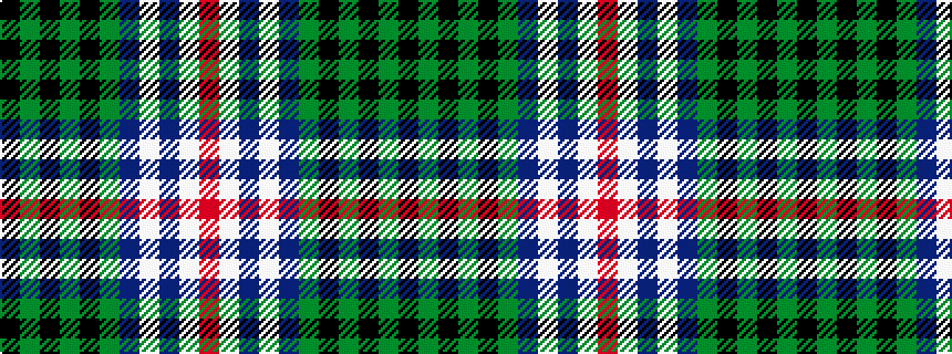 idealised woven sample of pattern KGKGKGBWBWR