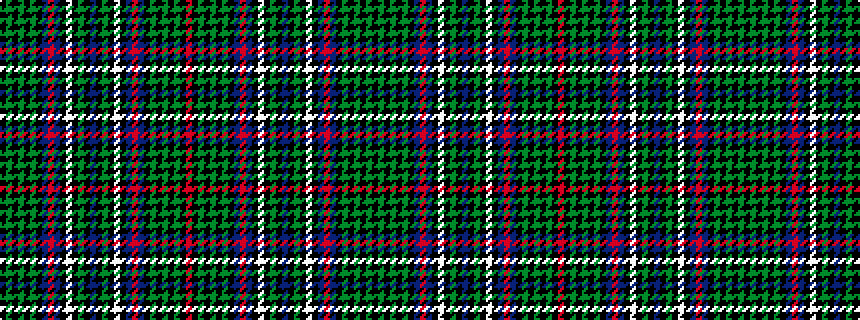 idealised woven sample of pattern KGKGKGKBRBKWKGKBKGKWKBRBKGKGKGKR