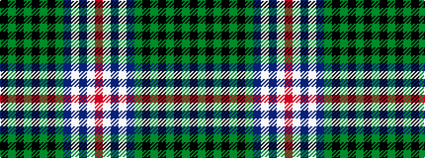 idealised woven sample of pattern KGKGKGKGBWBWR