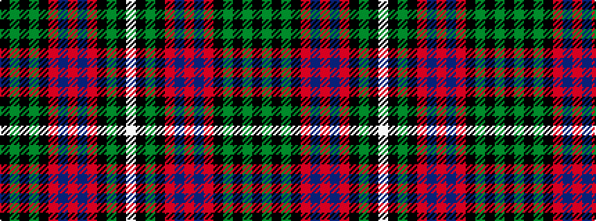 idealised woven sample of pattern KGKGKRBRBRKGKW
