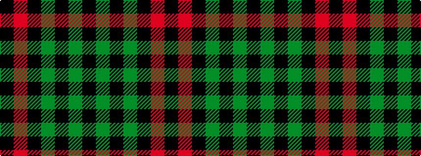 idealised woven sample of pattern KGKGKRK