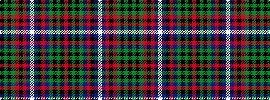 idealised woven sample of pattern KGKGRKRBWBKRBGKGKR
