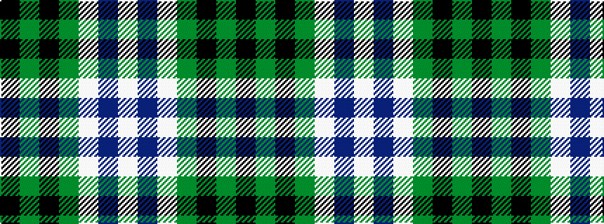 idealised woven sample of pattern KGKGWBW