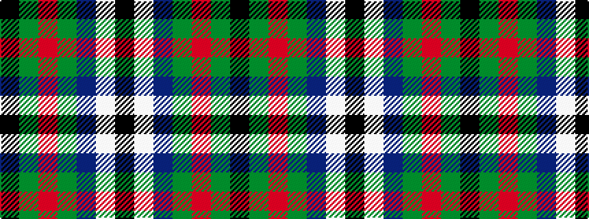 idealised woven sample of pattern KGRGBWK