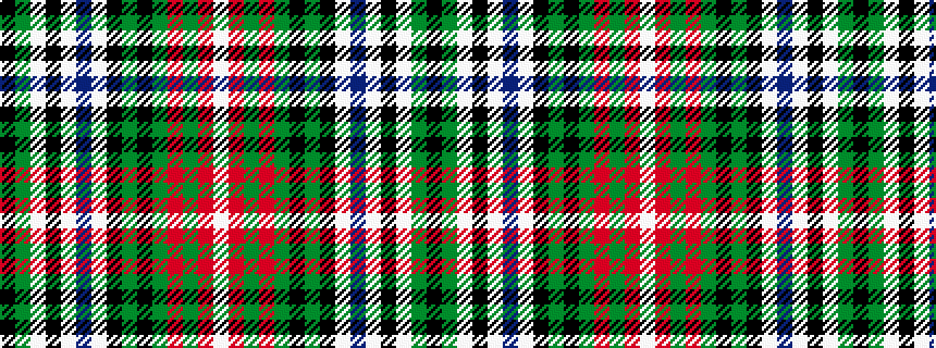 idealised woven sample of pattern KGWKWBWKGKGRGRW