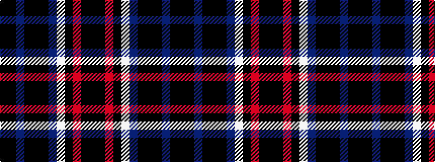 idealised woven sample of pattern KKBKKKBWKRKK