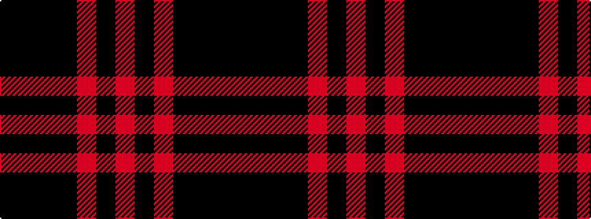 idealised woven sample of pattern KKKKRKR