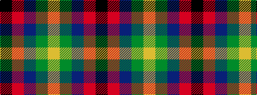 idealised woven sample of pattern KRBGY