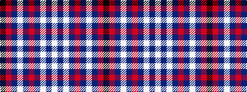 idealised woven sample of pattern KRBWBRBWBW