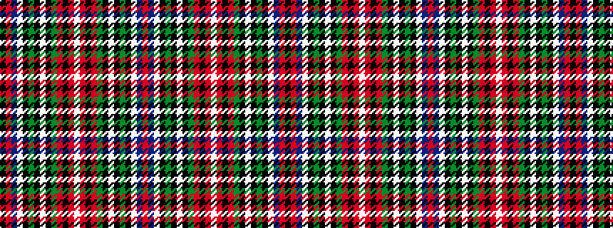 idealised woven sample of pattern KRBWKGKWKGRKRWRKRGKWKGKWBR