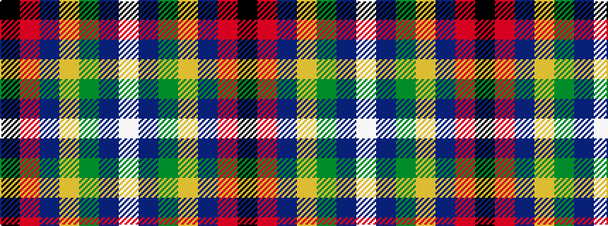 idealised woven sample of pattern KRBYGBW
