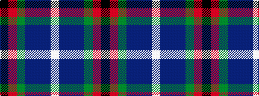 idealised woven sample of pattern KRGBBBW