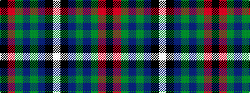 idealised woven sample of pattern KRGBGBKW