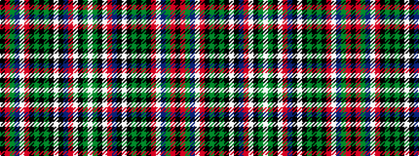 idealised woven sample of pattern KRGBWRKGKGKWKBRWKGW