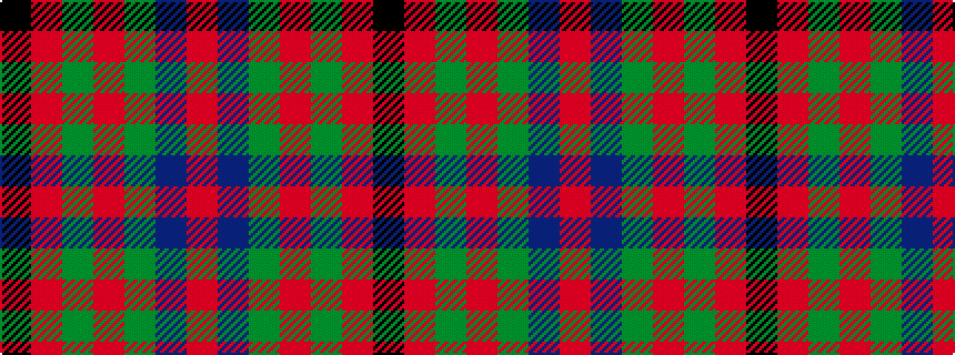 idealised woven sample of pattern KRGRGBR