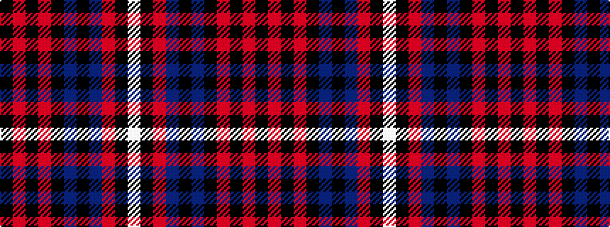idealised woven sample of pattern KRKRKBKBRKW