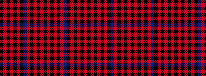 idealised woven sample of pattern KRKRKRBKRKRKRK