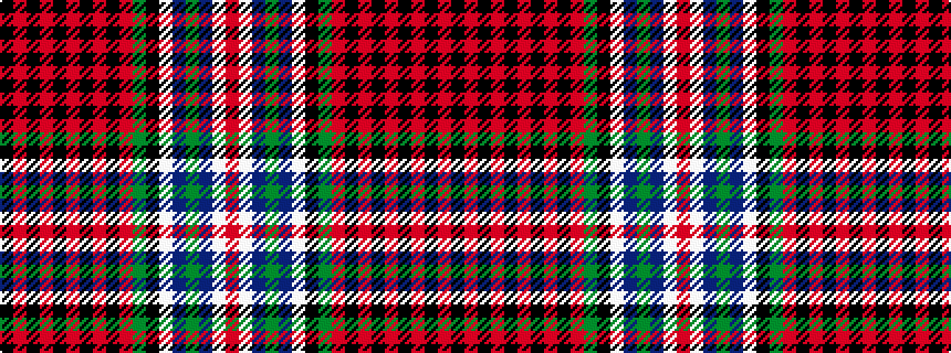 idealised woven sample of pattern KRKRKRKRKRGKWBGBWR
